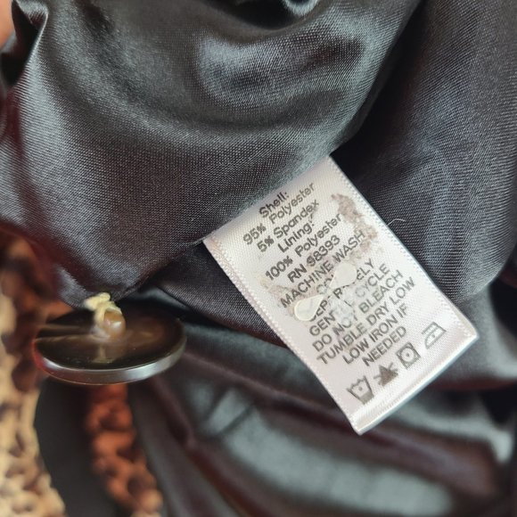 Rachel Zoe Leopard Print Tuxedo Blazer Plus Size 1X - Picture 9 of 9